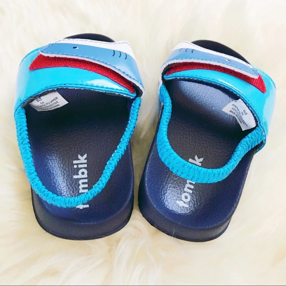 Shark sandals, toddler size 5/6
